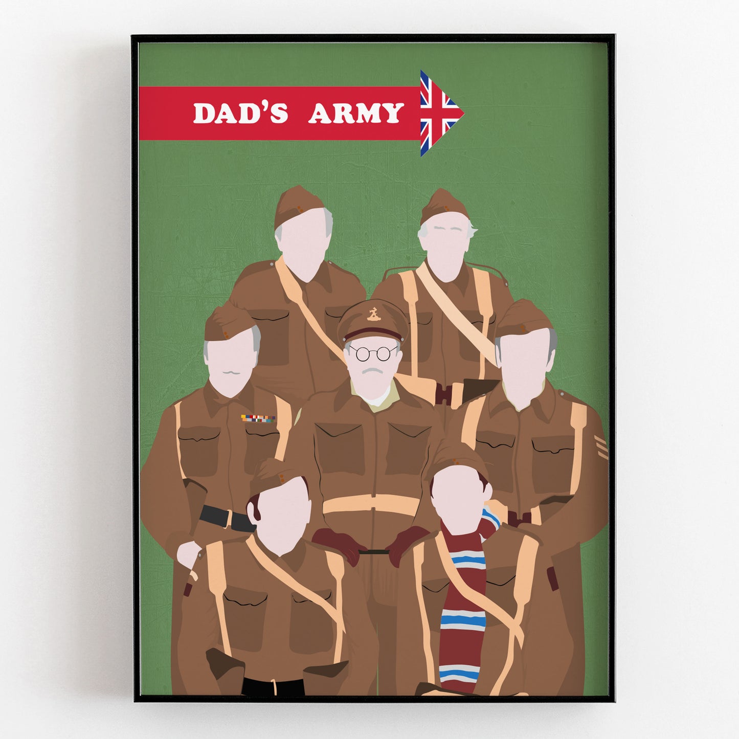 DAD'S ARMY Comedy Characters Minimalist Print