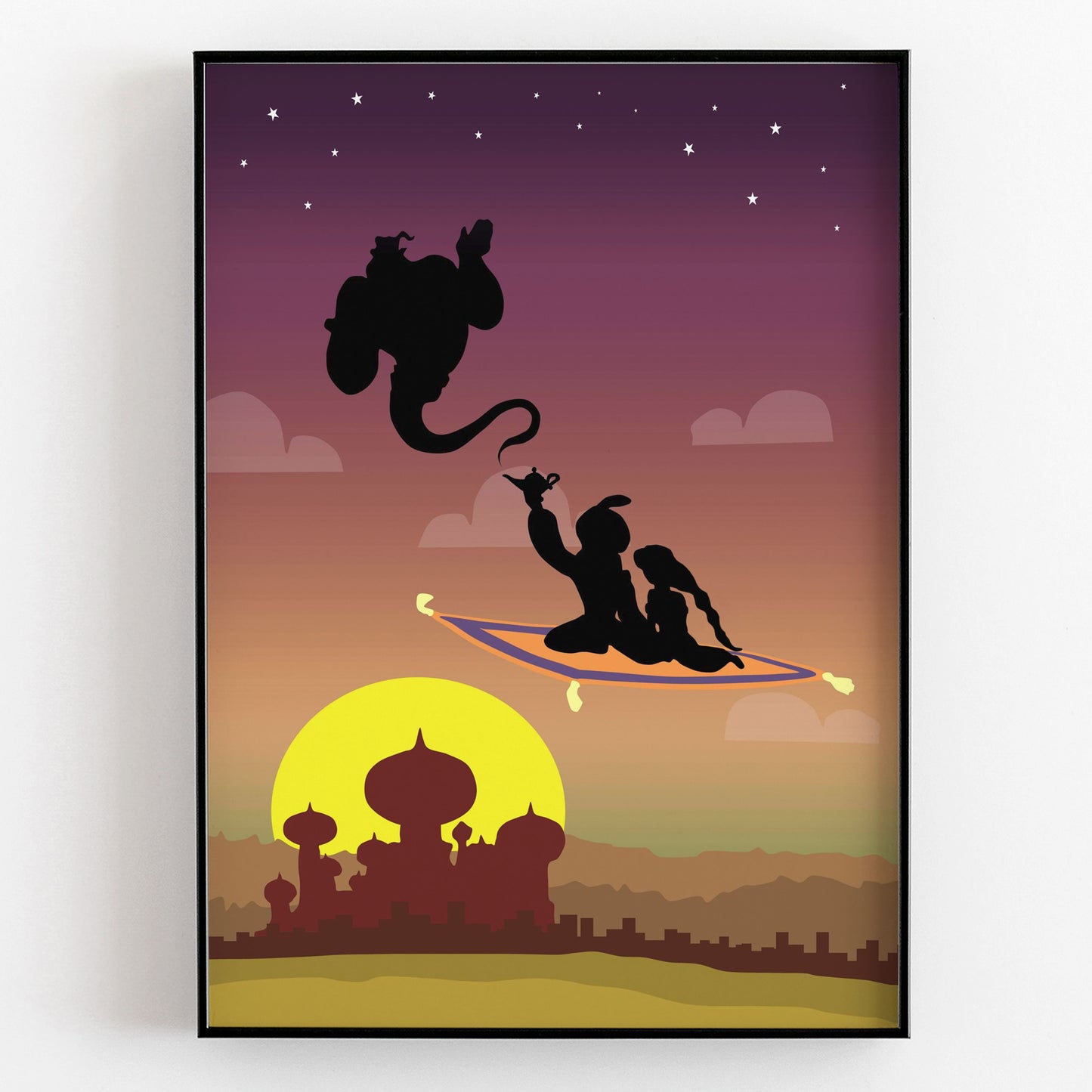 DISNEY'S ALADDIN Character inspired Silhouette Print