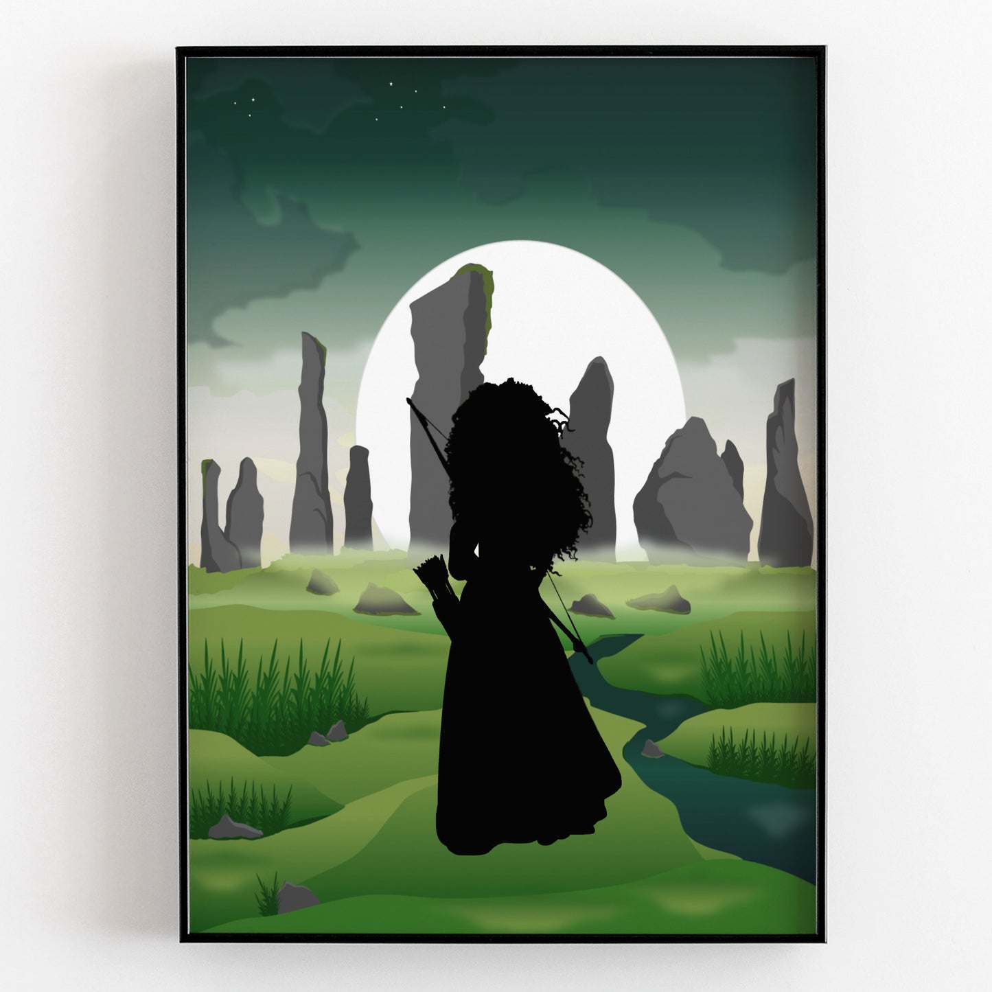 DISNEY'S BRAVE Character inspired Silhouette Print