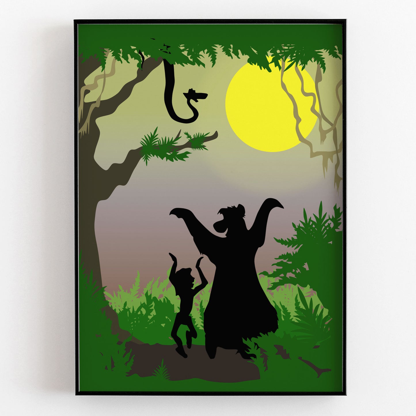DISNEY'S THE JUNGLE BOOK Character inspired Silhouette Print