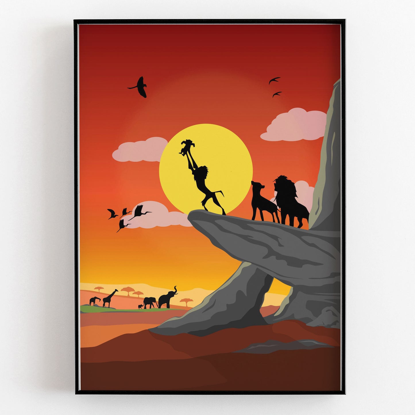 DISNEY'S THE LION KING Character inspired Silhouette Print