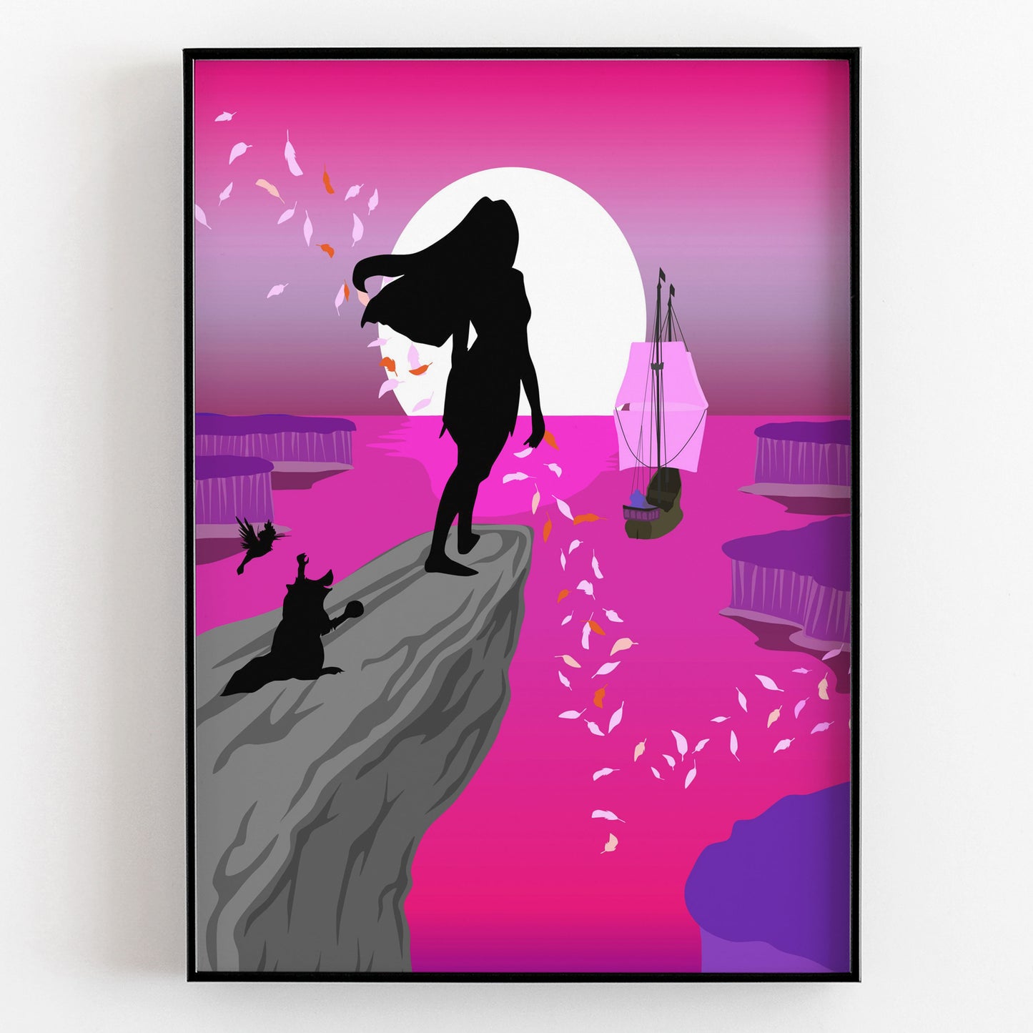 DISNEY'S POCAHONTAS Character inspired Silhouette Print