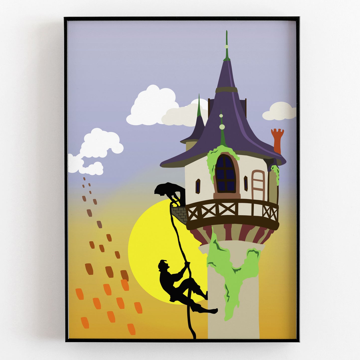 DISNEY'S TANGLED Character inspired Silhouette Print