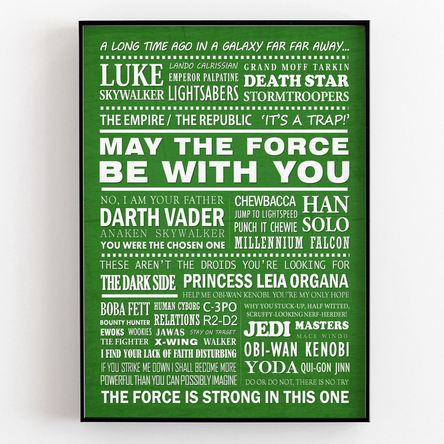STAR WARS Typography Print (available in 8 colours)