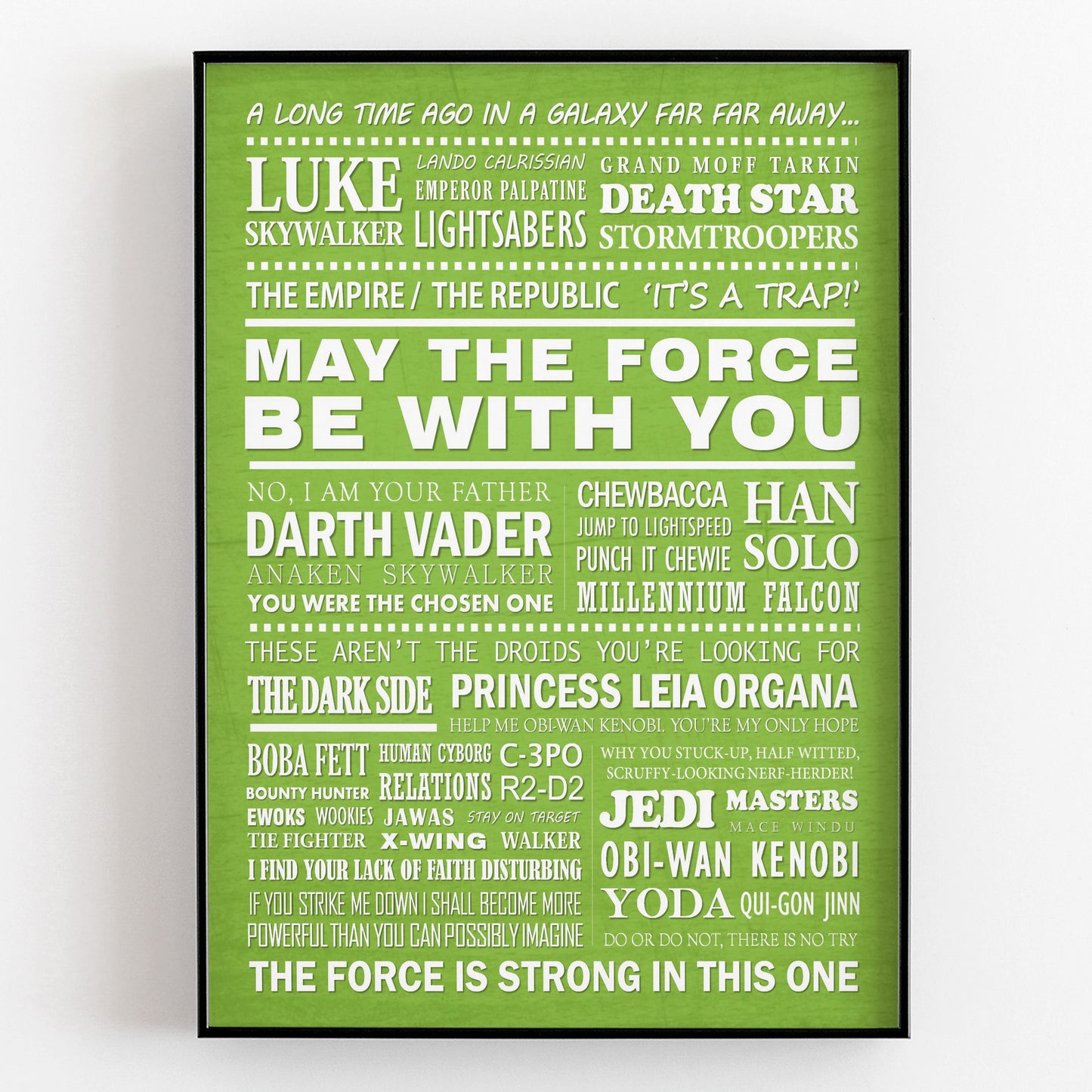 STAR WARS Typography Print (available in 8 colours)