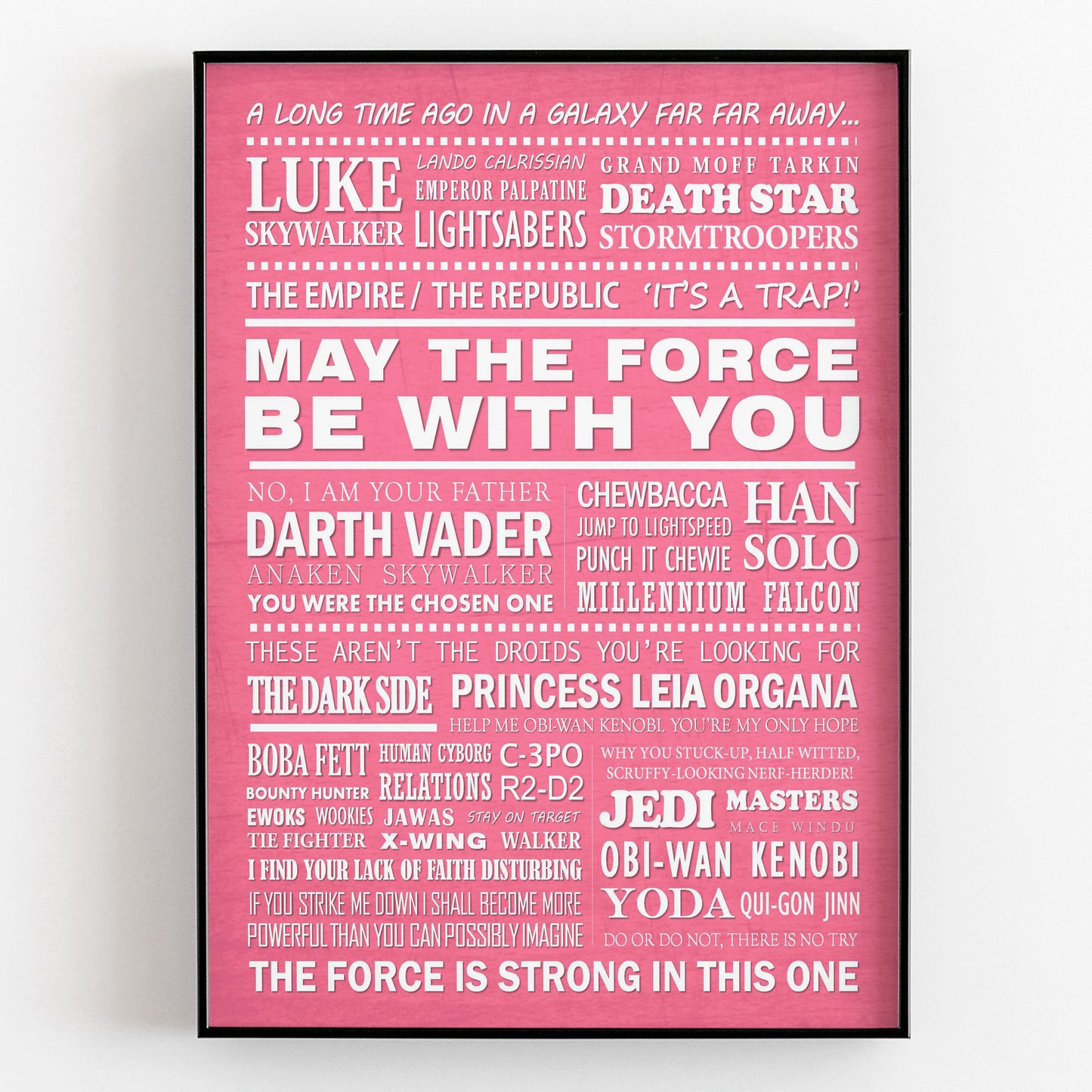 STAR WARS Typography Print (available in 8 colours)