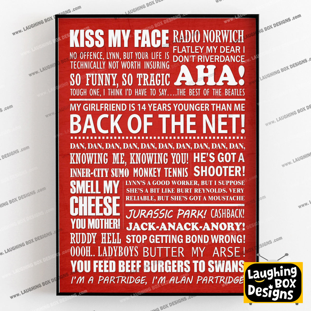 ALAN PARTRIDGE Typography Print (available in 8 colours)