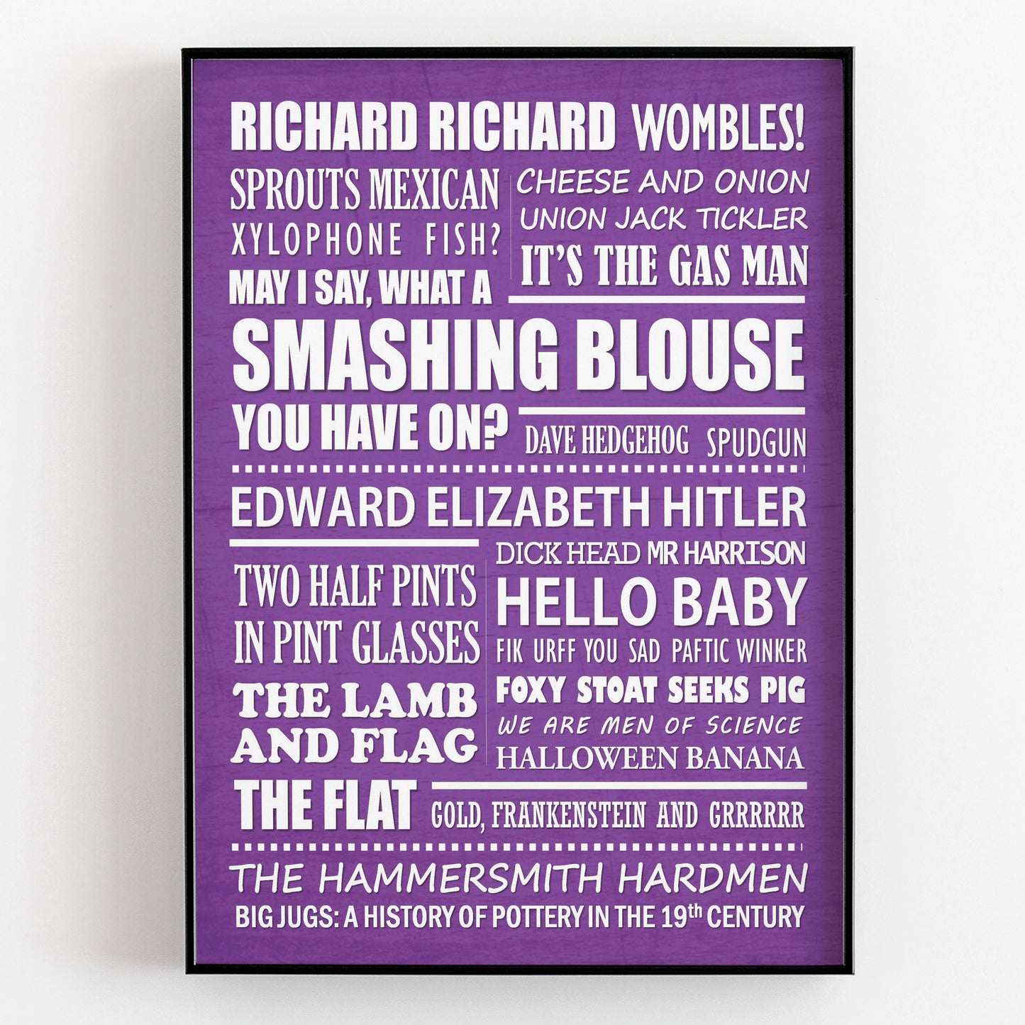 BOTTOM Typography Print (available in 8 colours)