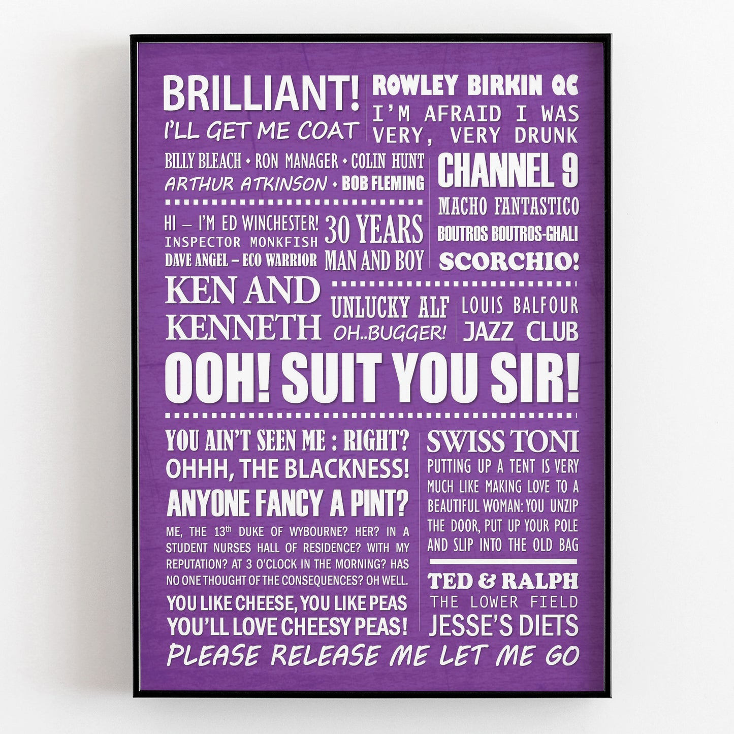 THE FAST SHOW Typography Print (available in 8 colours)