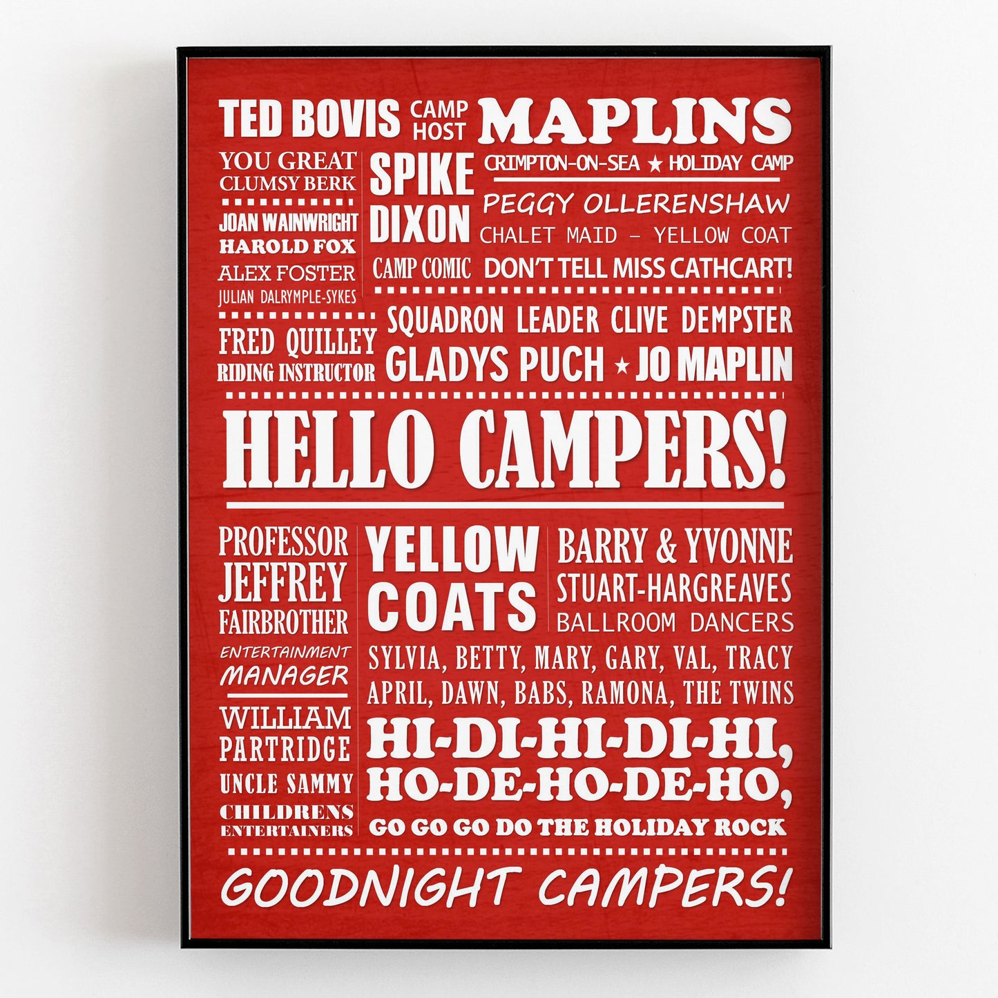 HI-DI-HI Typography Print (available in 8 colours)