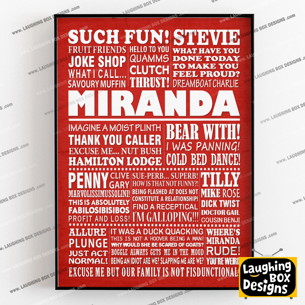 MIRANDA Typography Print (available in 8 colours)