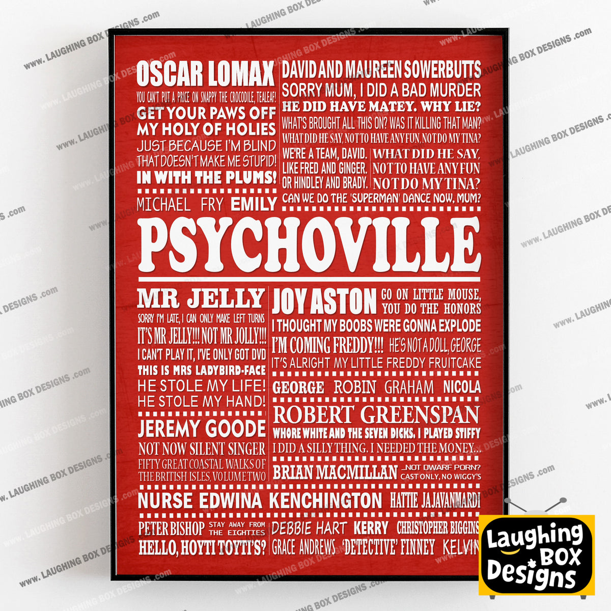 PSYCHOVILLE Typography Print (available in 8 colours)
