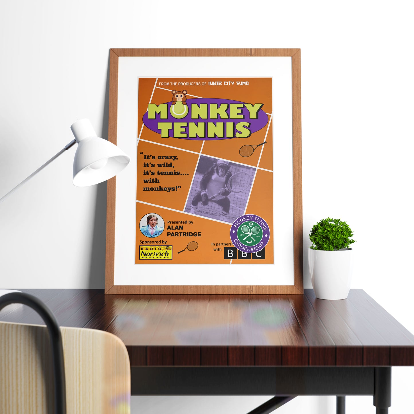 MONKEY TENNIS, Alan Partridge Print