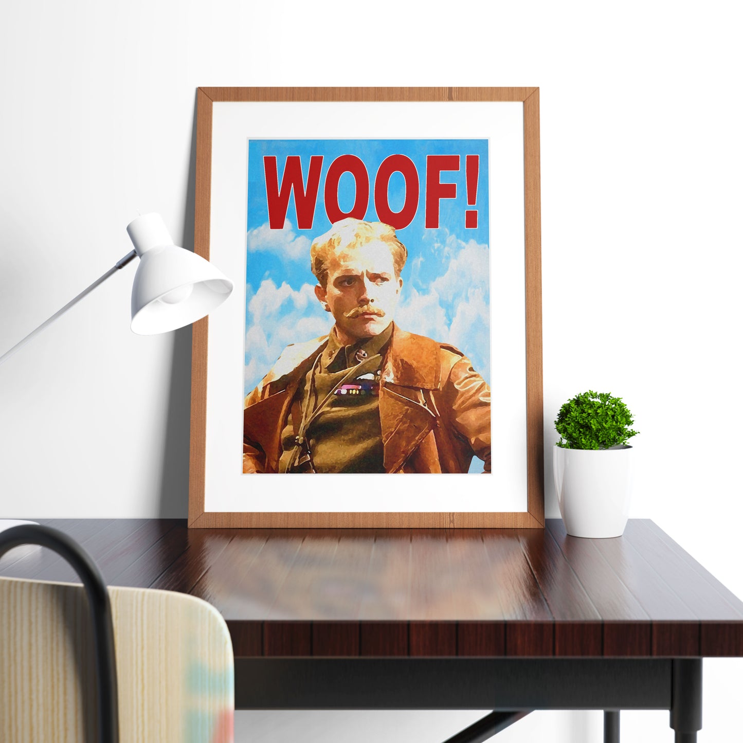 WOOF! LORD FLASHHEART Portrait, Blackadder Print