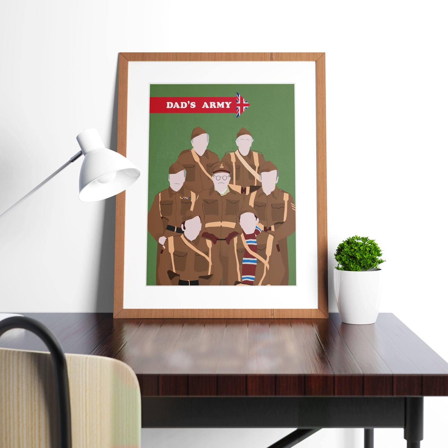 DAD'S ARMY Comedy Characters Minimalist Print
