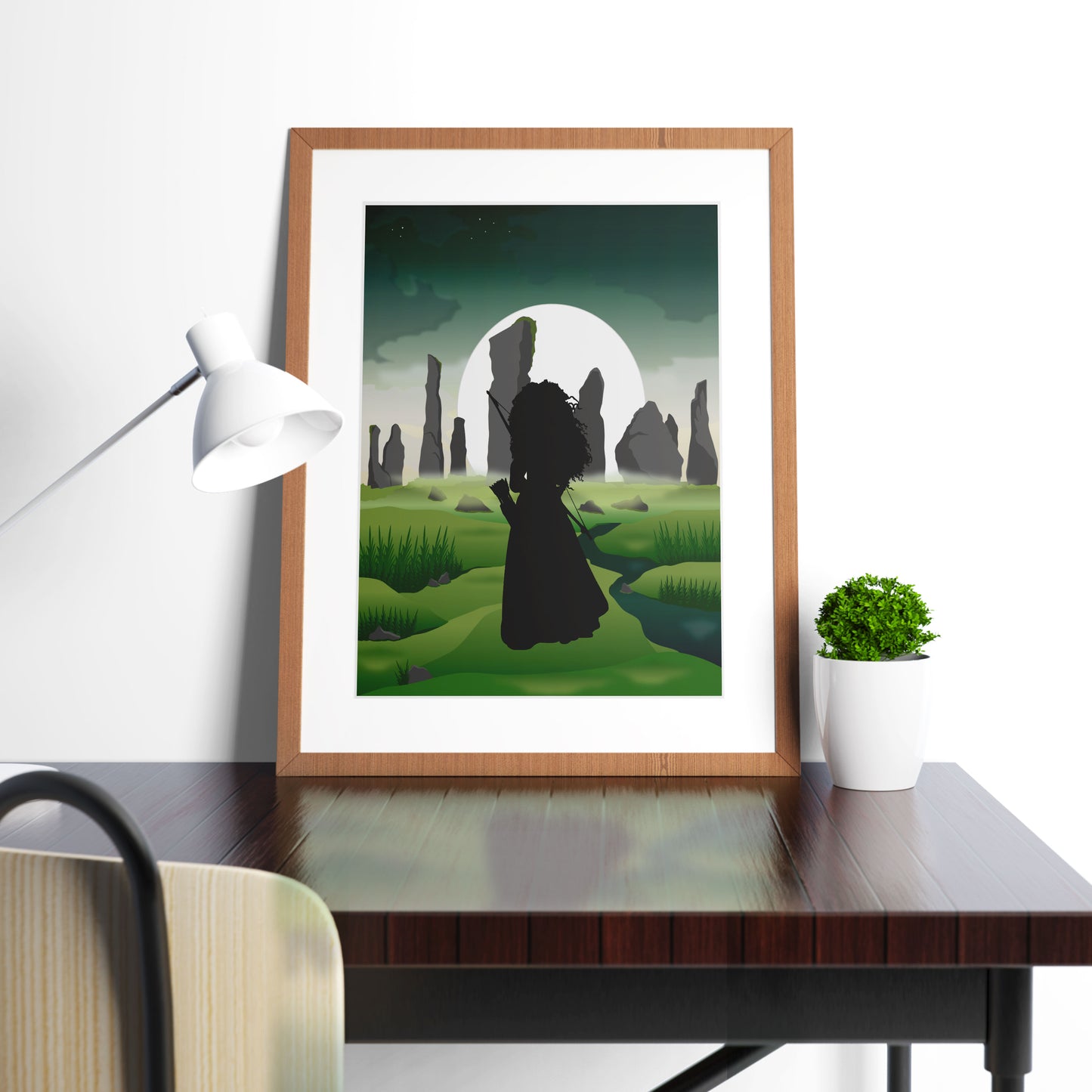 DISNEY'S BRAVE Character inspired Silhouette Print