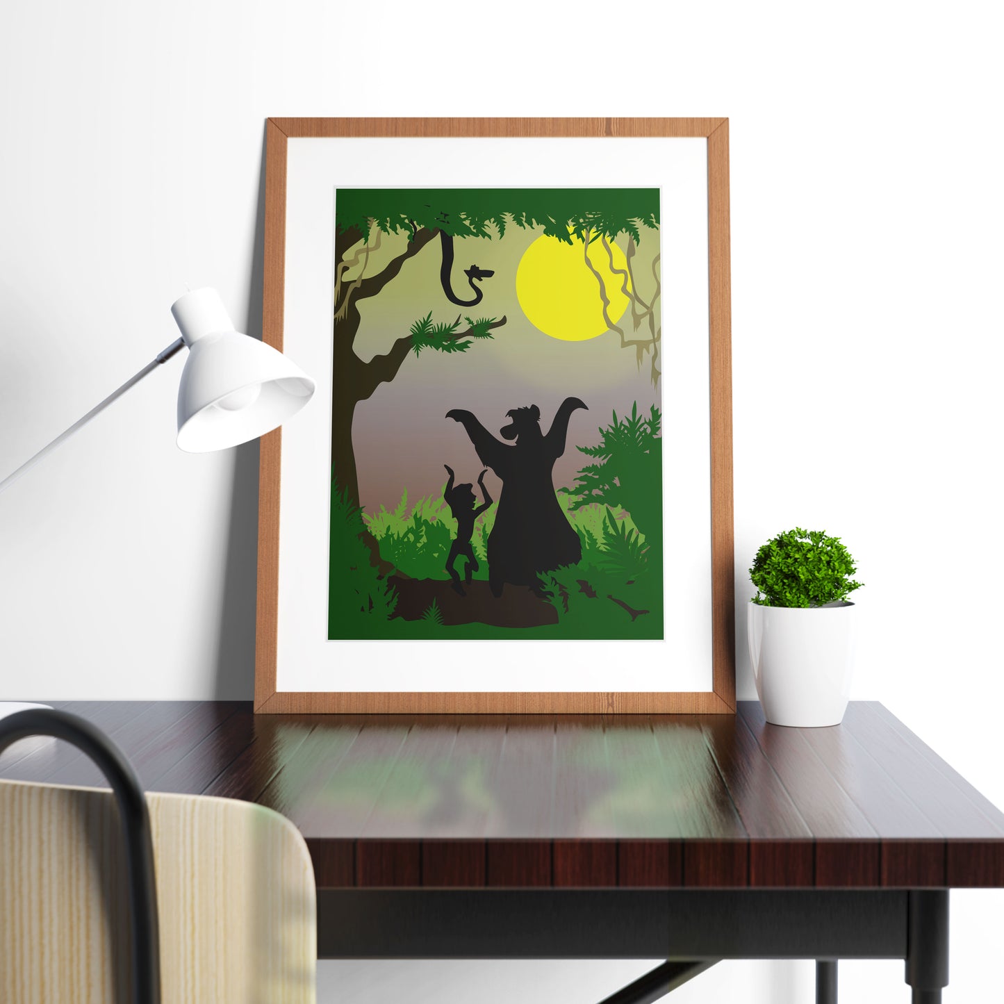 DISNEY'S THE JUNGLE BOOK Character inspired Silhouette Print
