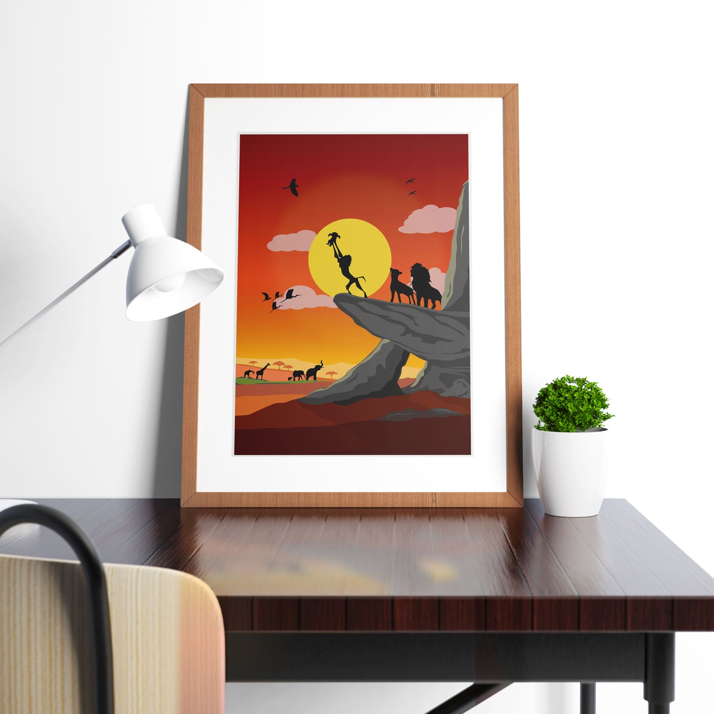 DISNEY'S THE LION KING Character inspired Silhouette Print