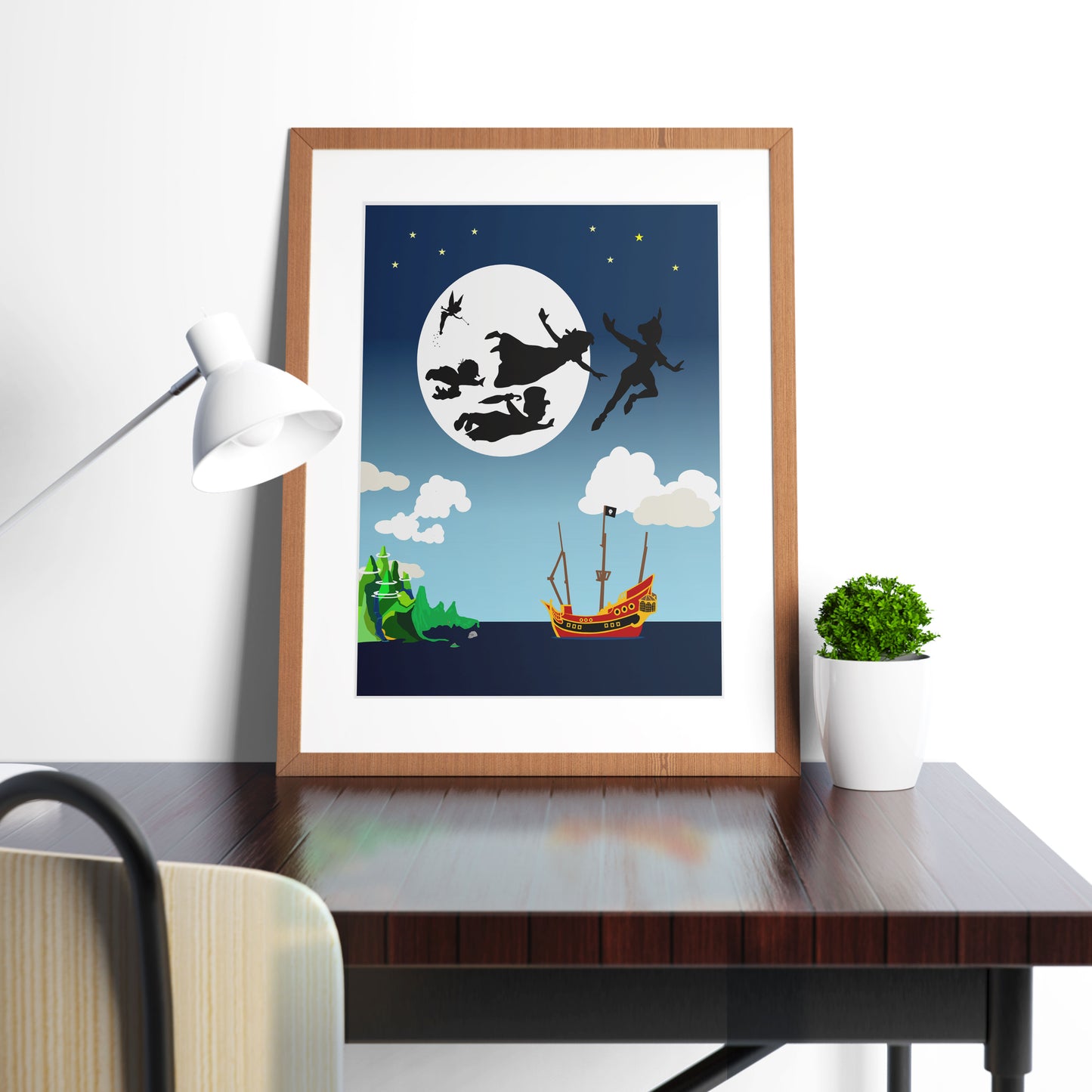 DISNEY'S PETER PAN Character inspired Silhouette Print