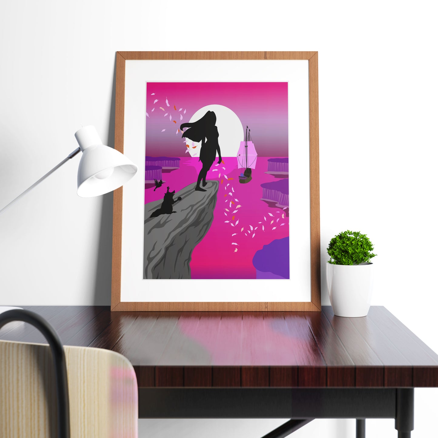 DISNEY'S POCAHONTAS Character inspired Silhouette Print