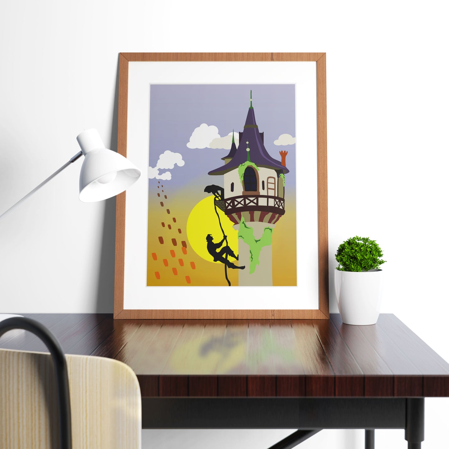 DISNEY'S TANGLED Character inspired Silhouette Print