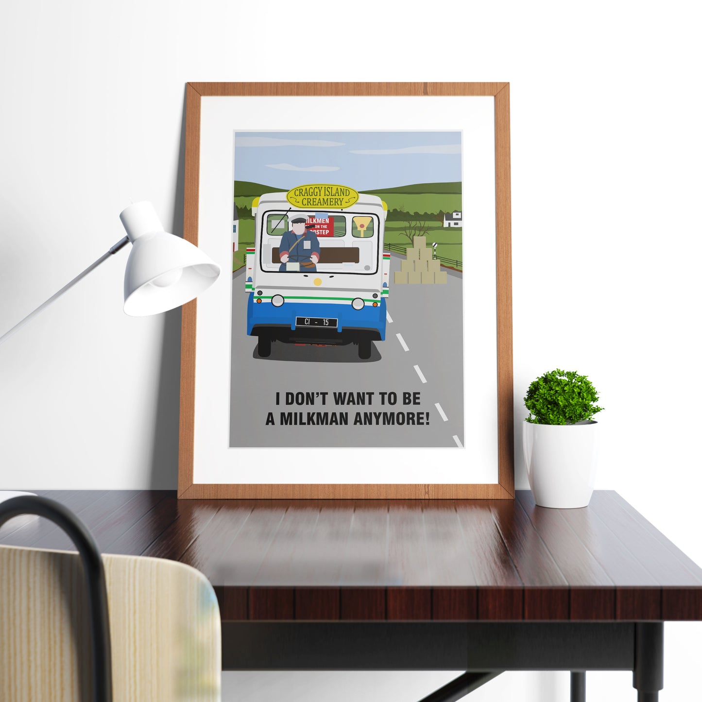 I Don't Want To Be A Milkman Any More / Milk Float Full Scene, Father Ted Print