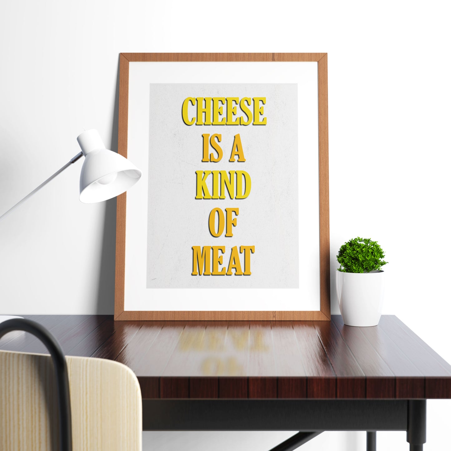 CHEESE IS A KIND OF MEAT, Tommy Character Quotes, The Mighty Boosh Print