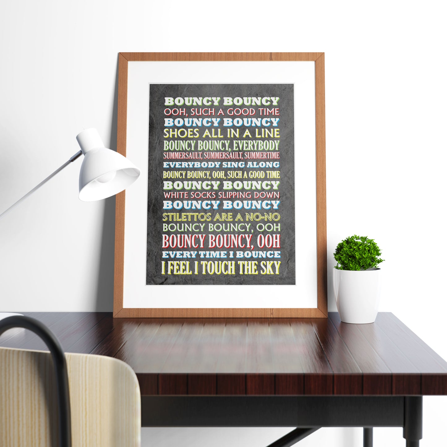 BOUNCY BOUNCY Crimp Lyrics, The Mighty Boosh Print (2 styles available)