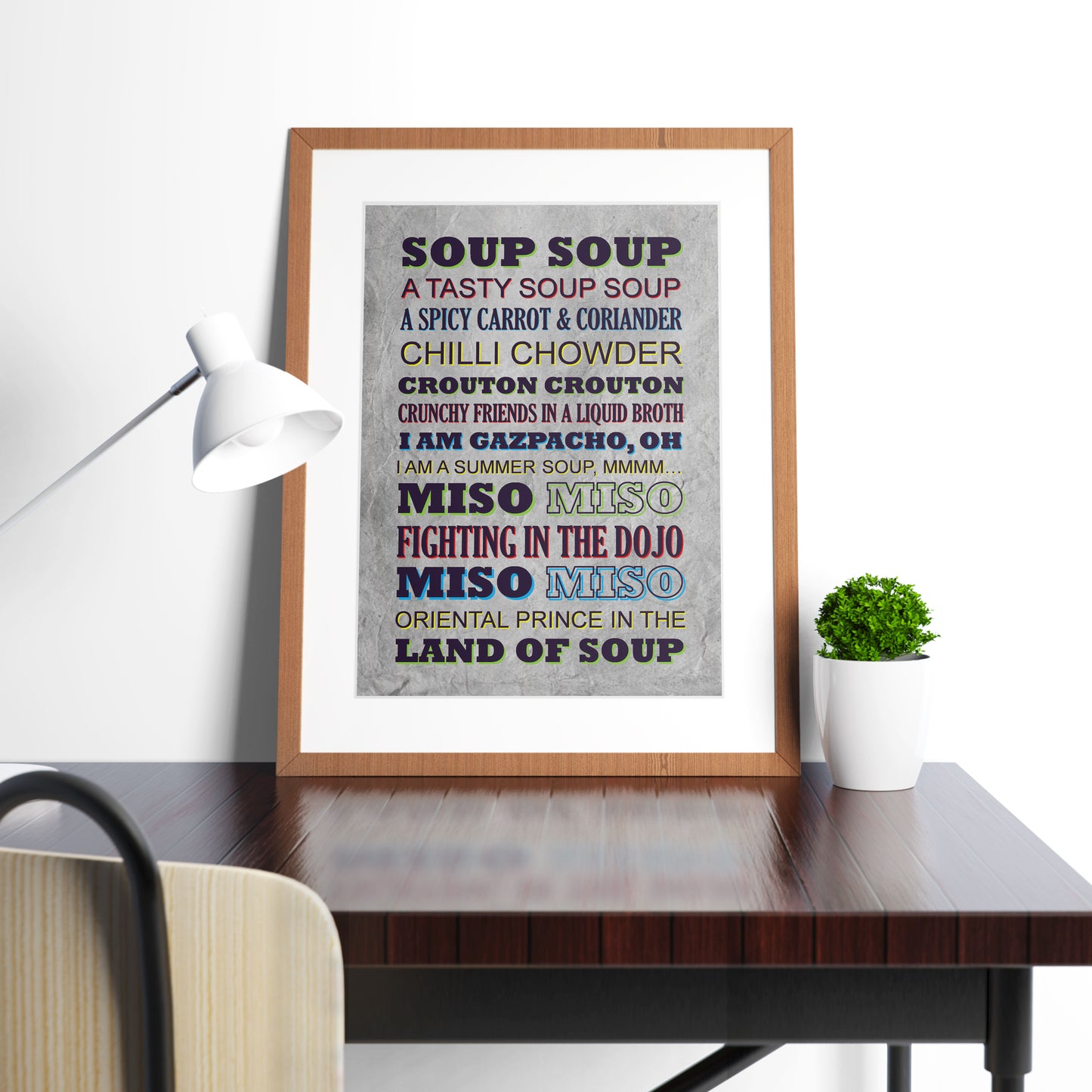 SOUP SOUP Crimp Lyrics, The Mighty Boosh Print (2 styles available)