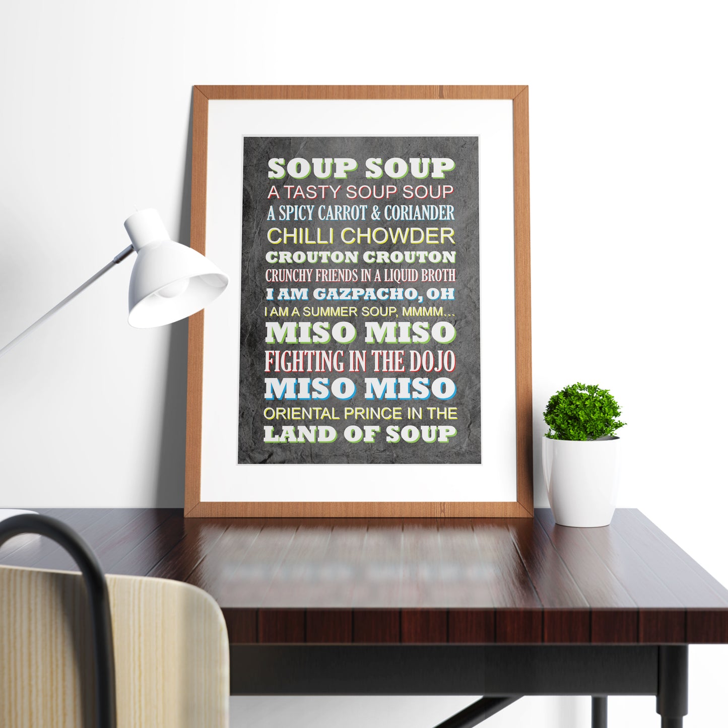 SOUP SOUP Crimp Lyrics, The Mighty Boosh Print (2 styles available)