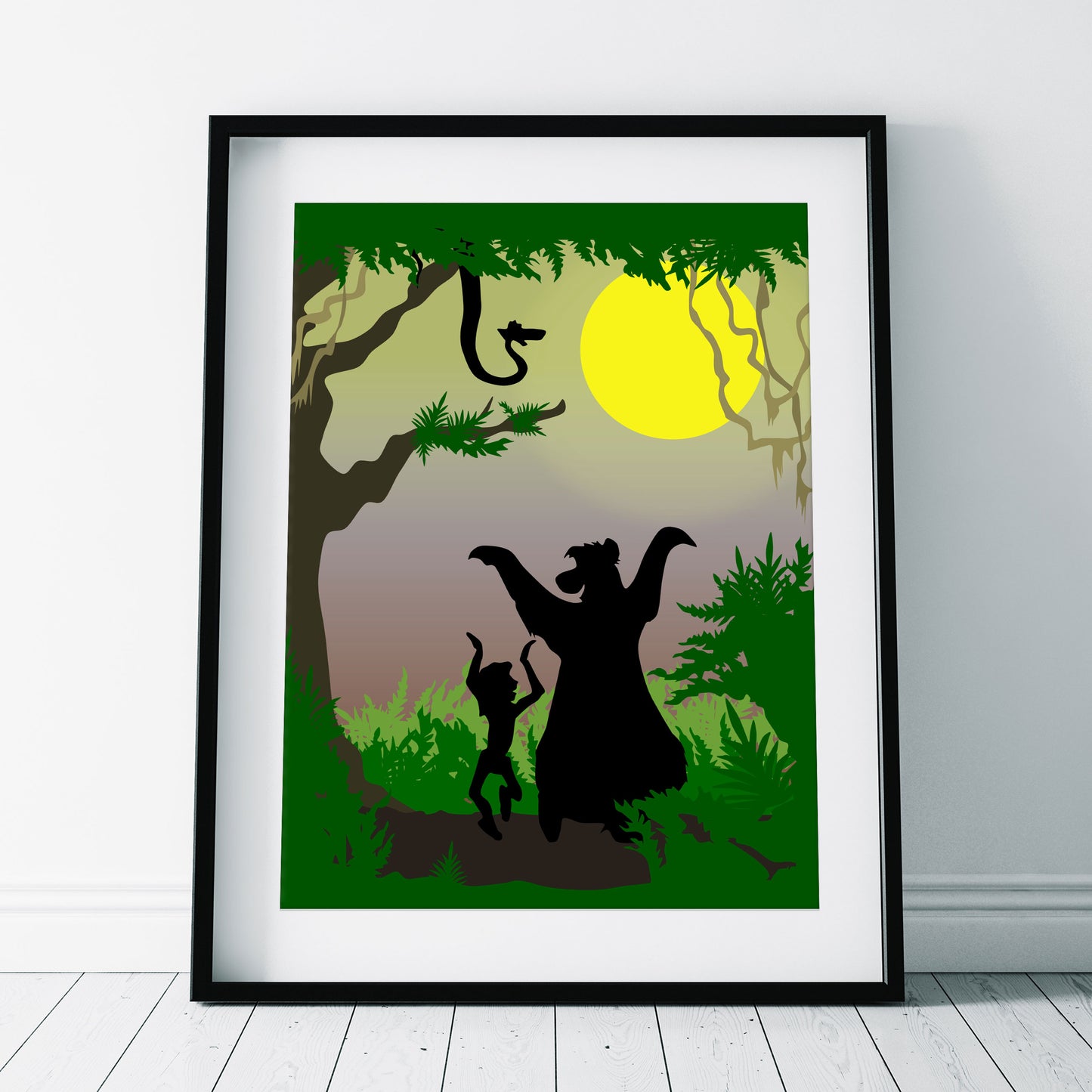 DISNEY'S THE JUNGLE BOOK Character inspired Silhouette Print