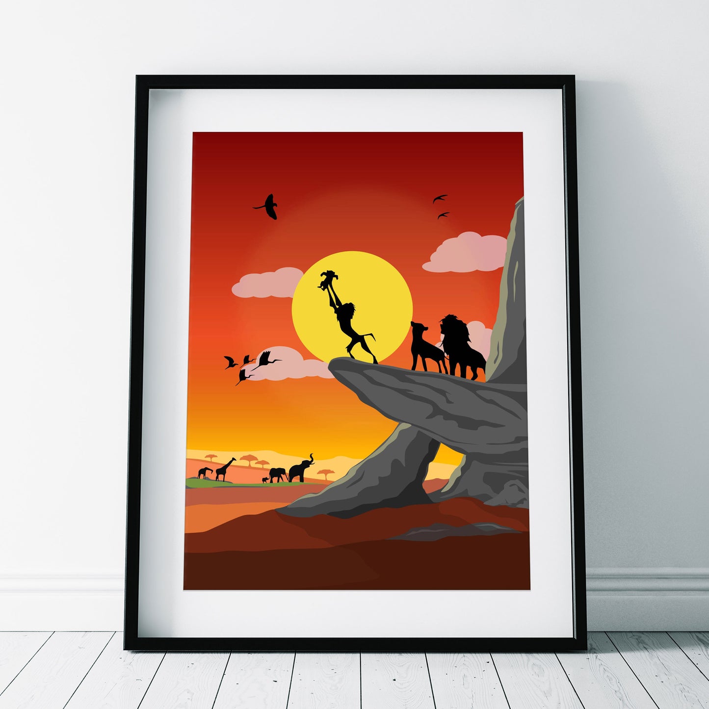 DISNEY'S THE LION KING Character inspired Silhouette Print
