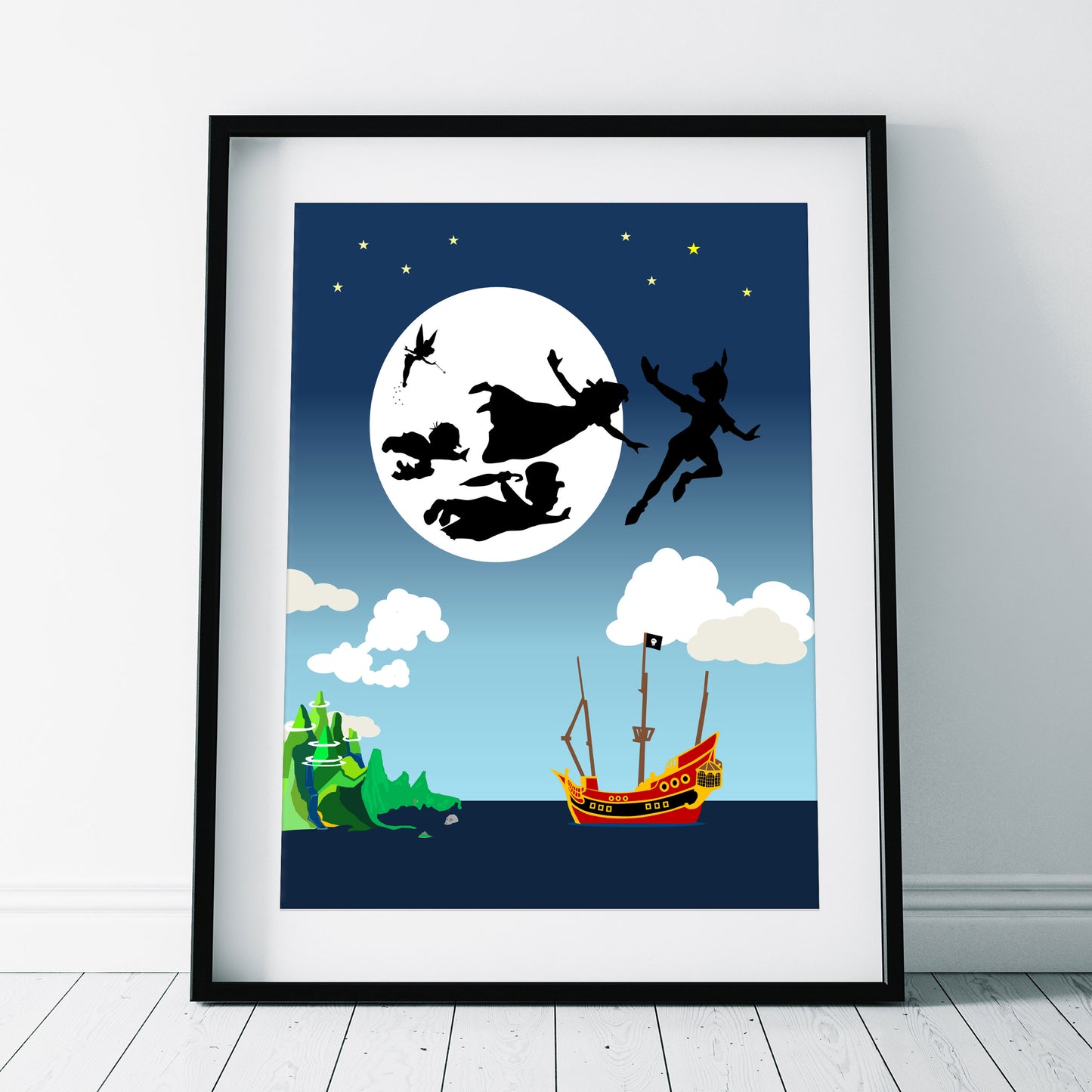 DISNEY'S PETER PAN Character inspired Silhouette Print