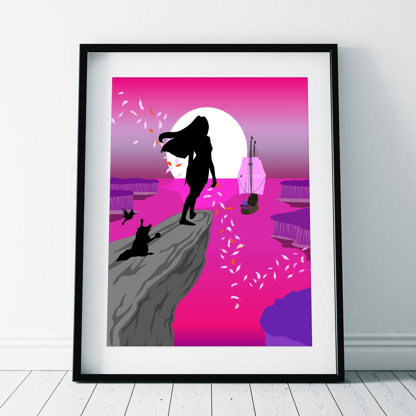 DISNEY'S POCAHONTAS Character inspired Silhouette Print
