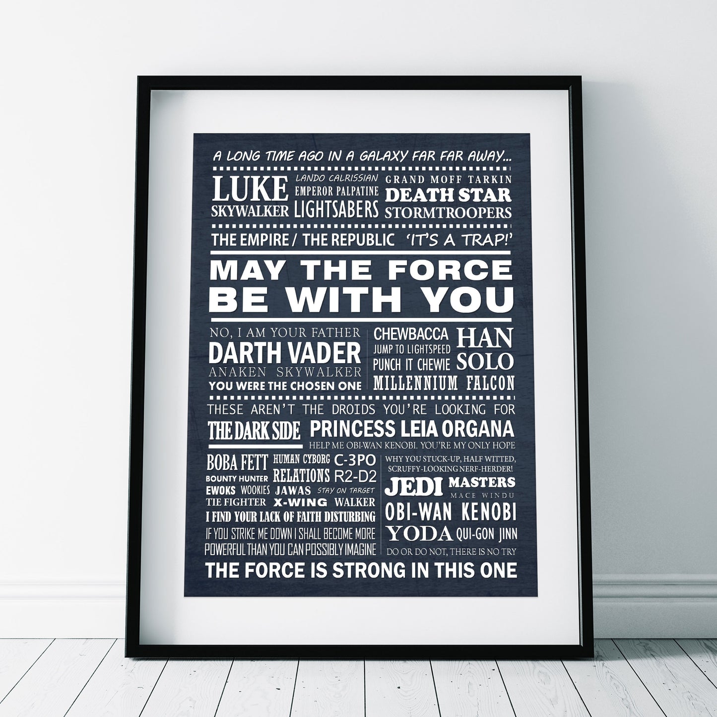 STAR WARS Typography Print (available in 8 colours)