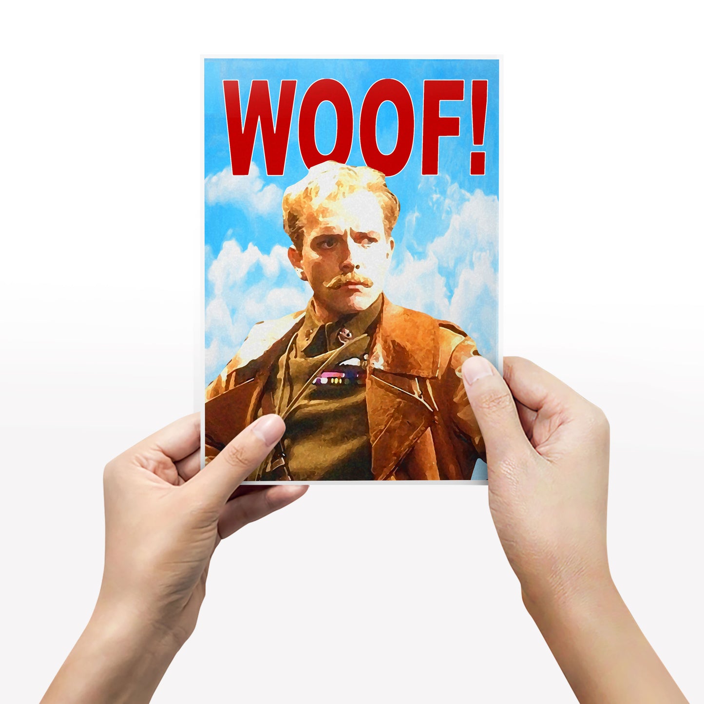 WOOF! LORD FLASHHEART Portrait, Blackadder Print