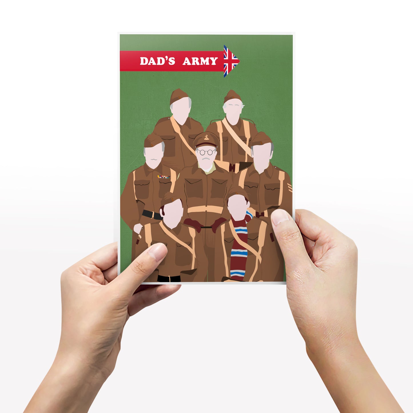 DAD'S ARMY Comedy Characters Minimalist Print
