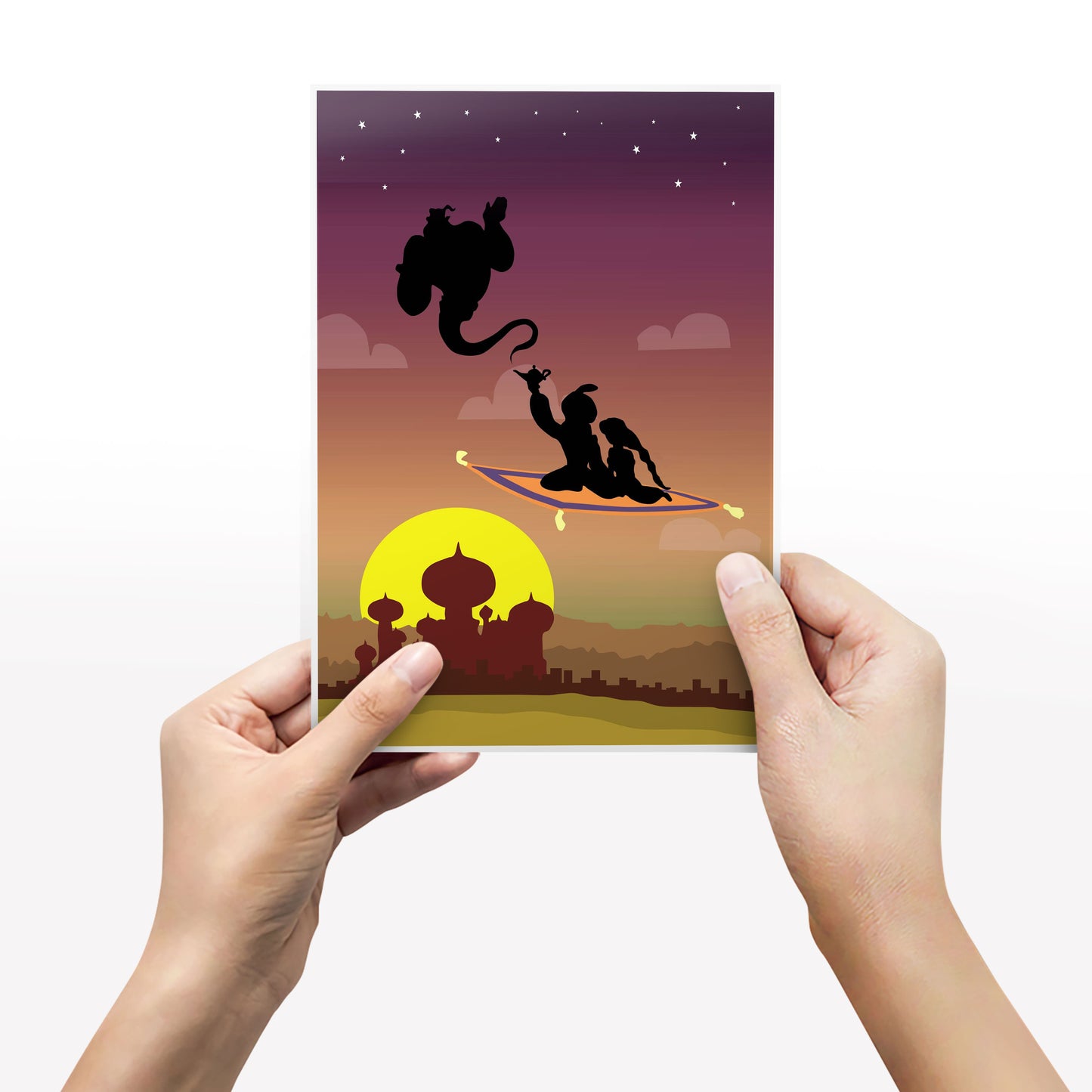 DISNEY'S ALADDIN Character inspired Silhouette Print