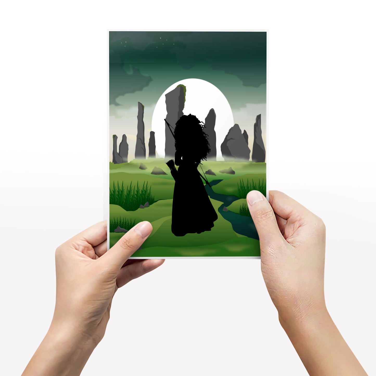 DISNEY'S BRAVE Character inspired Silhouette Print