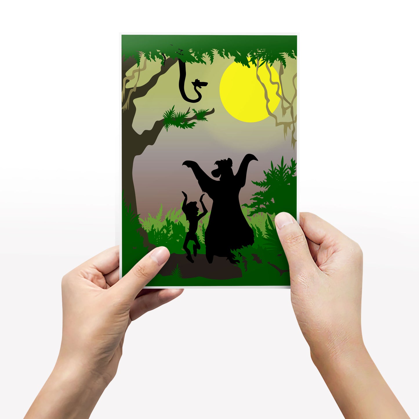 DISNEY'S THE JUNGLE BOOK Character inspired Silhouette Print