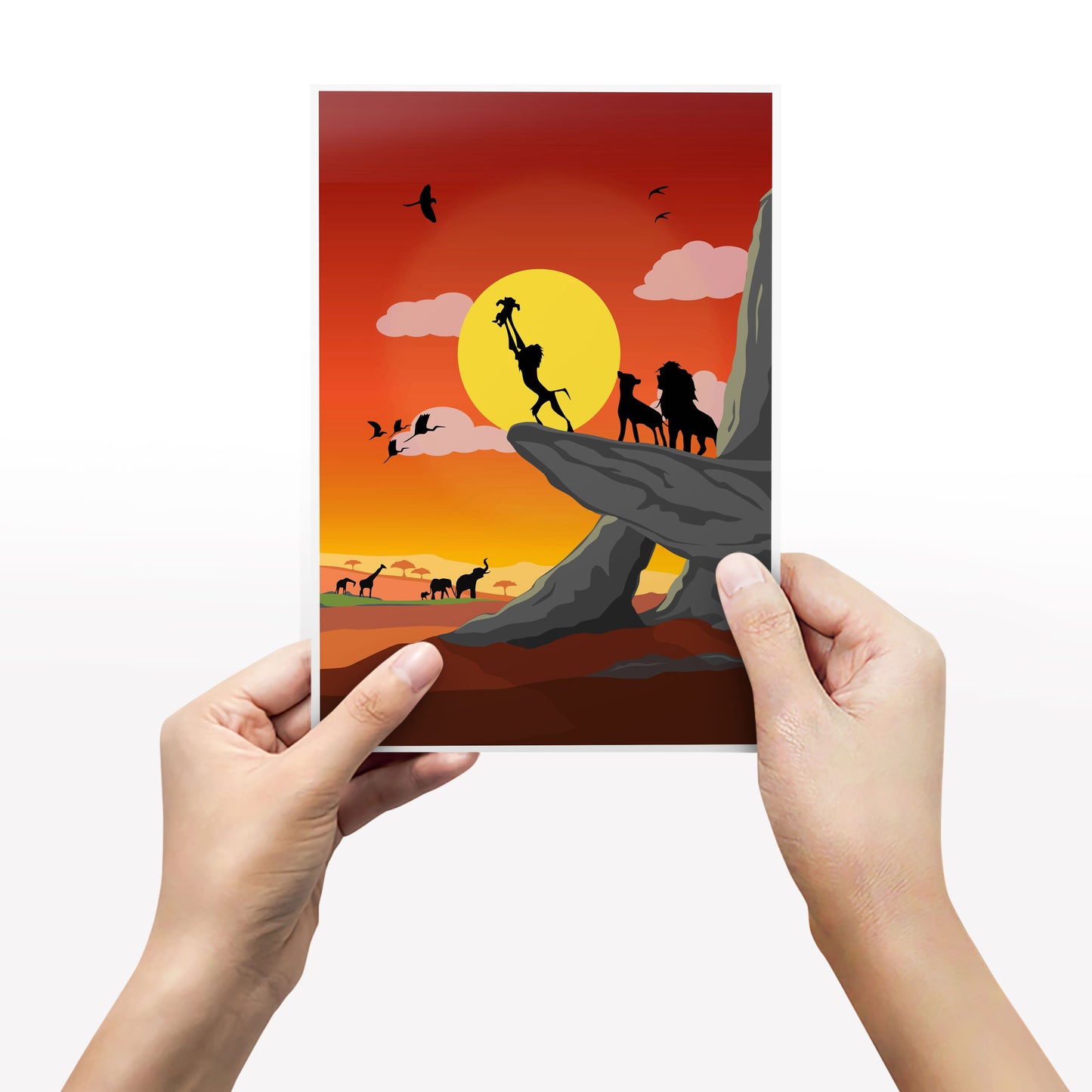 DISNEY'S THE LION KING Character inspired Silhouette Print