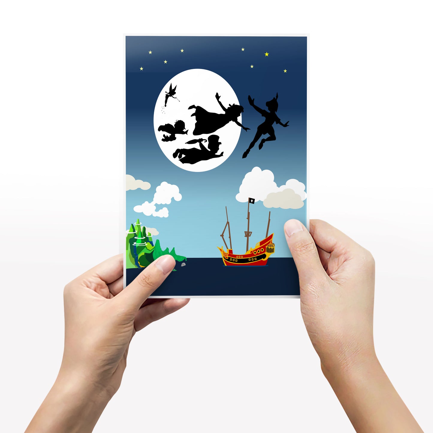 DISNEY'S PETER PAN Character inspired Silhouette Print