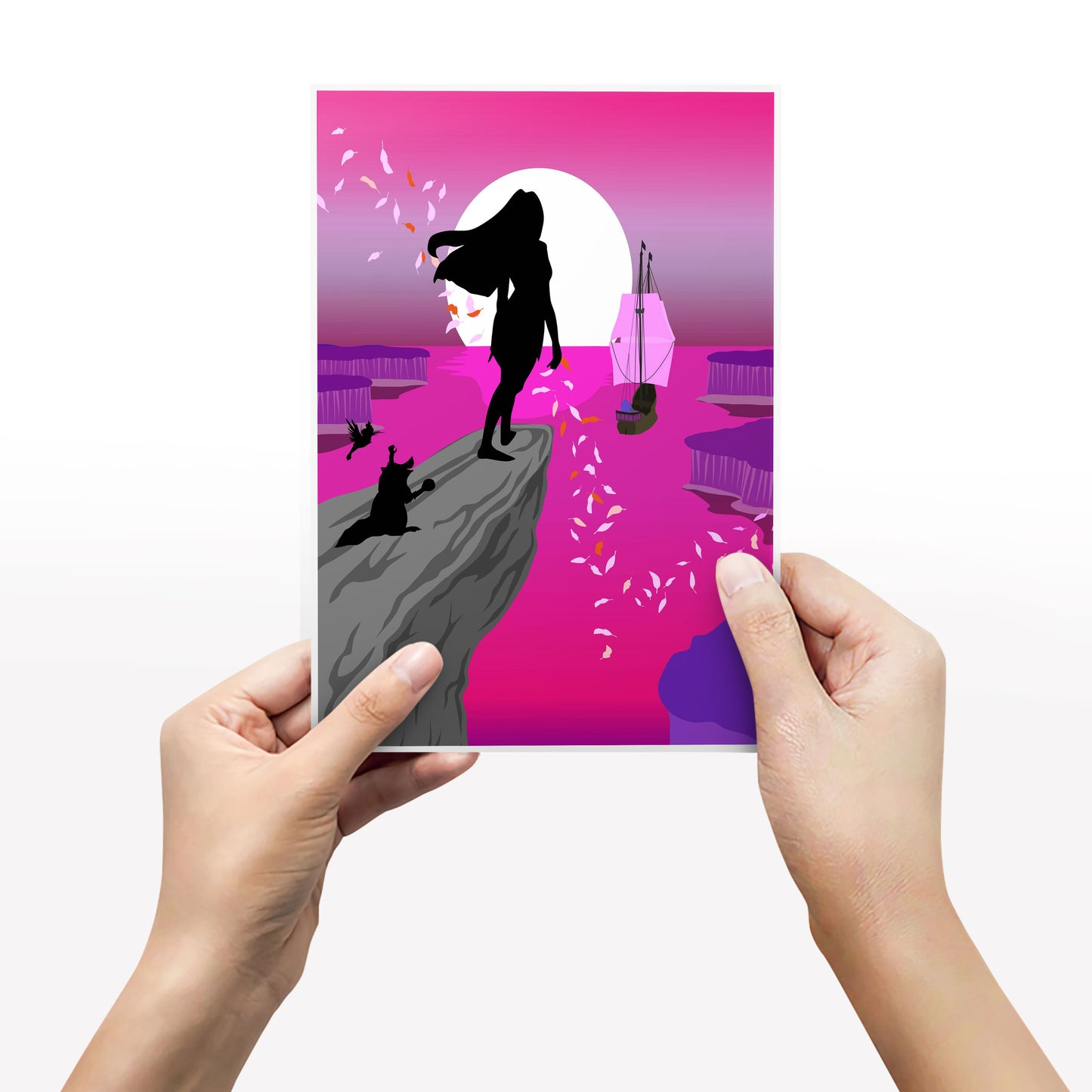 DISNEY'S POCAHONTAS Character inspired Silhouette Print