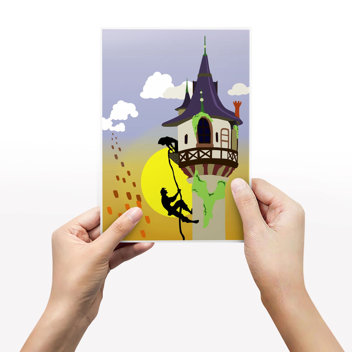 DISNEY'S TANGLED Character inspired Silhouette Print