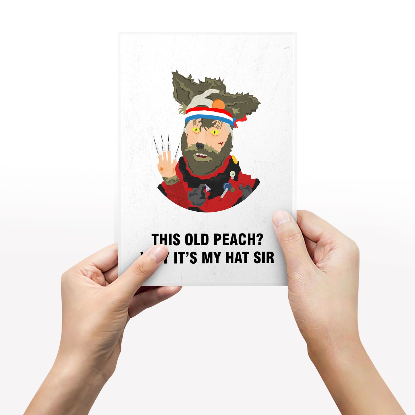 THE CRACK FOX, This Old Peach? Why It's My Hat Sir, Character Quotes, The Mighty Boosh Print