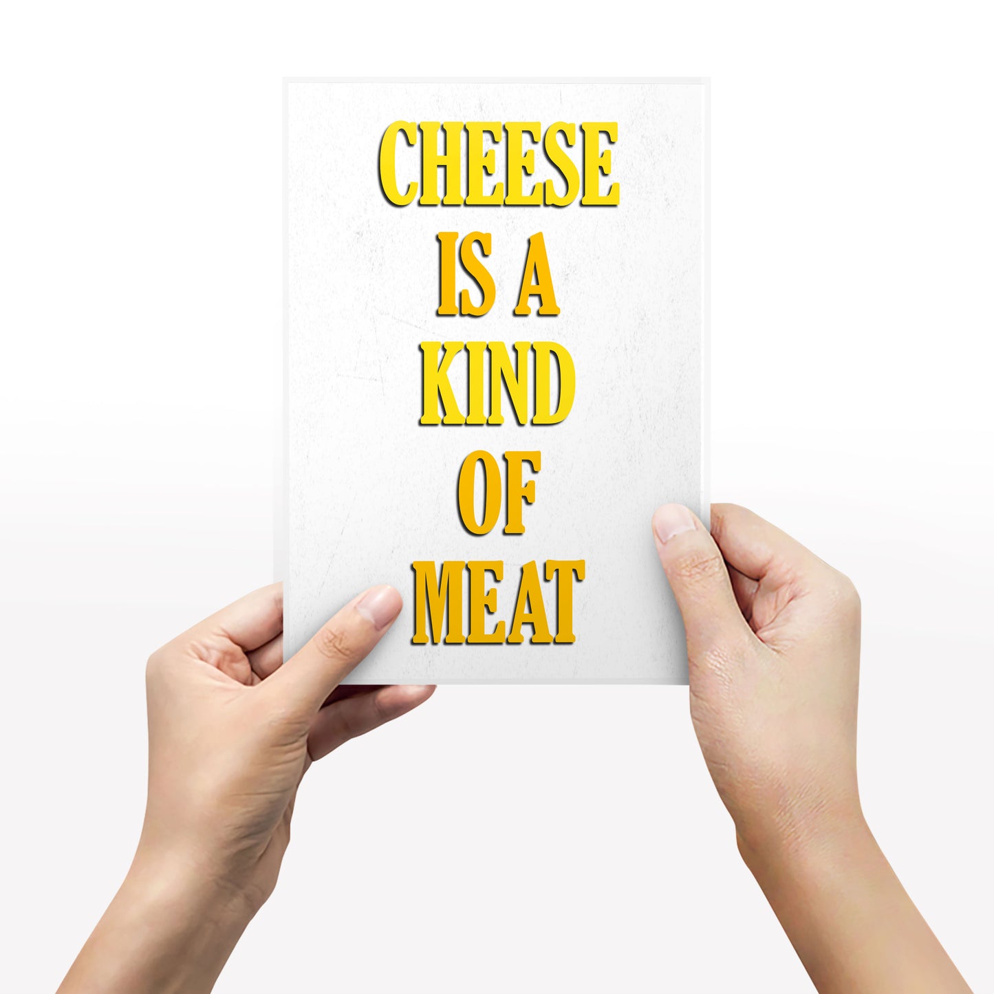 CHEESE IS A KIND OF MEAT, Tommy Character Quotes, The Mighty Boosh Print