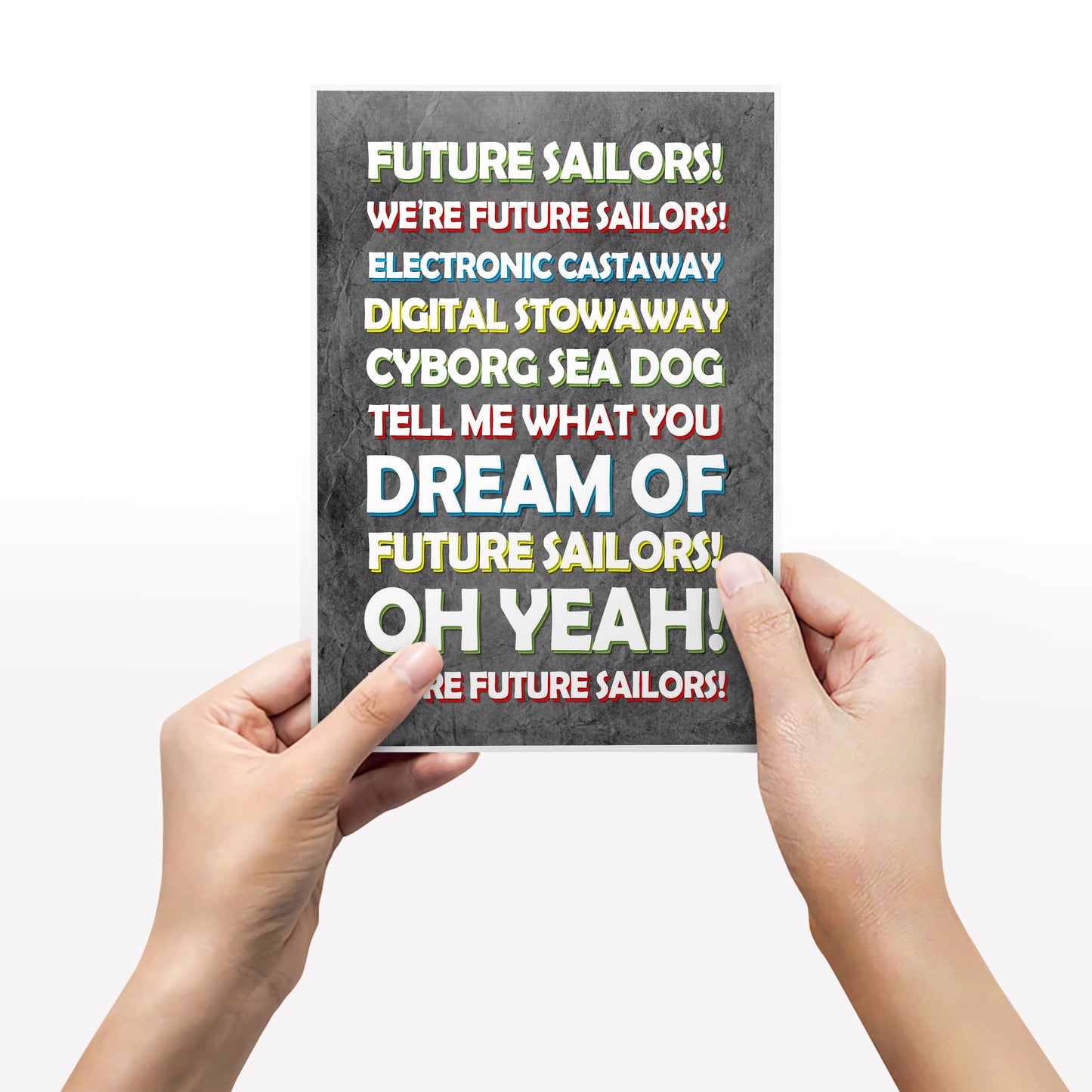 FUTURE SAILORS Lyrics, The Mighty Boosh Print (2 styles available)