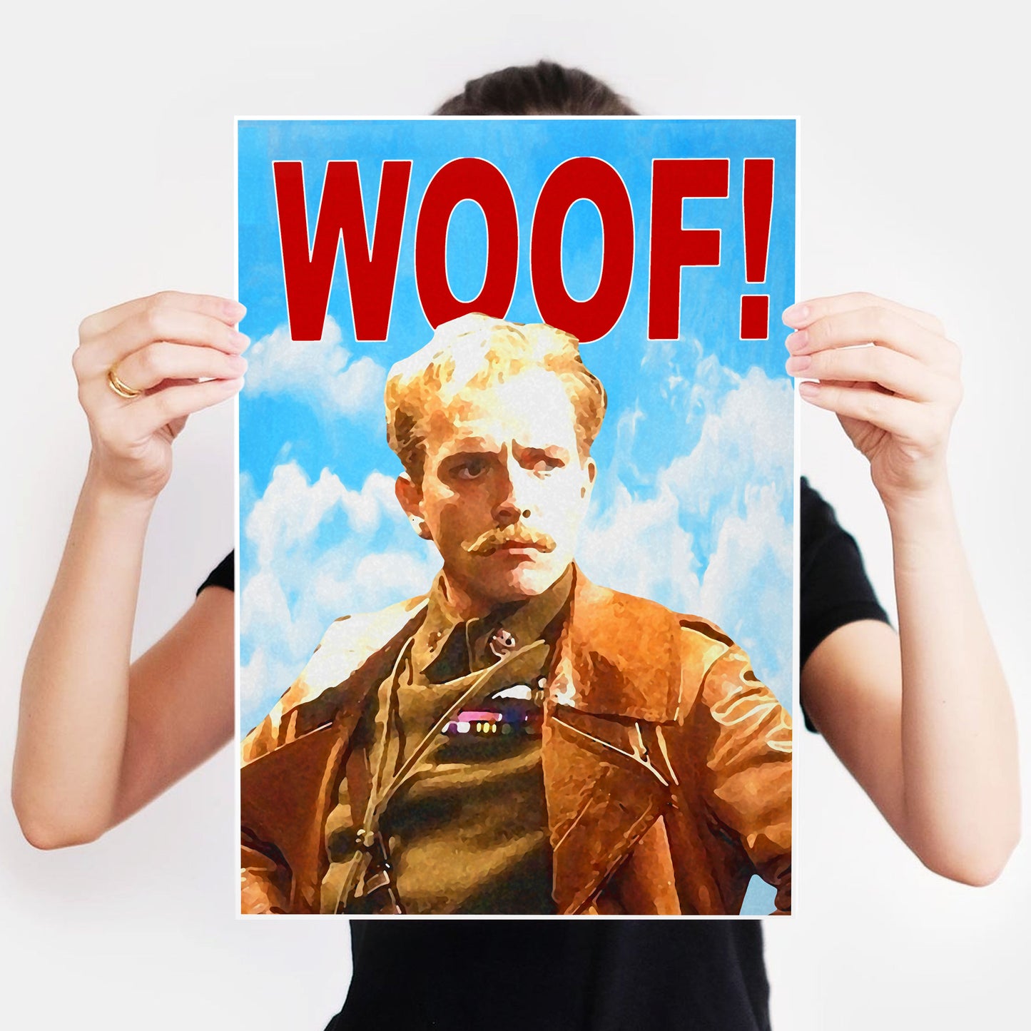 WOOF! LORD FLASHHEART Portrait, Blackadder Print