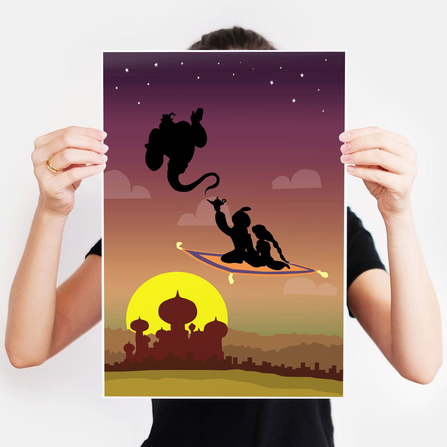 DISNEY'S ALADDIN Character inspired Silhouette Print