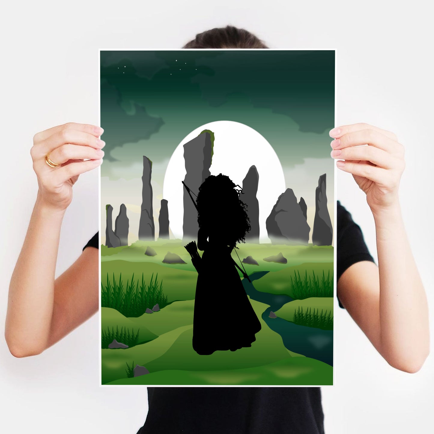DISNEY'S BRAVE Character inspired Silhouette Print